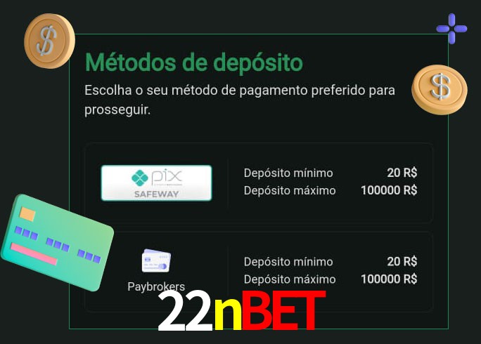 O cassino 22nbet oferece uma grande variedade de métodos de pagamento